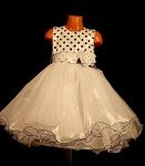 Детское платье из атласа, многослойная юбка из фатина:  модель 54 ДП