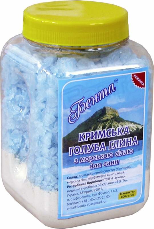 Крымская голубая глина с морской сольюдля ванн(БЕНТА™)