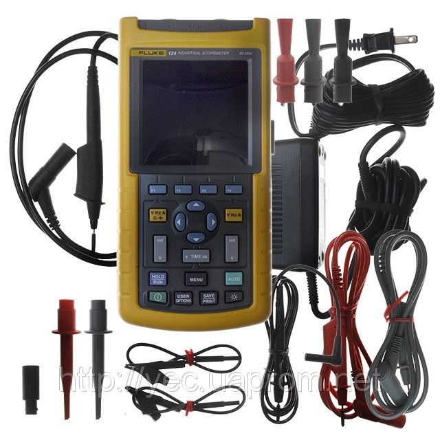 Измерительный прибор Fluke 124/3 40 MHz Industrial ScopeMeter Измерительный прибор Fluke 124/3 40 MHz Industrial ScopeMeter