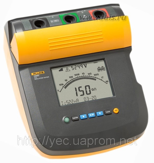 Fluke 1550C/Kit - измеритель сопротивления изоляции 5 кВ (с жестким кейсом)