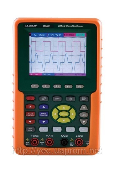 Extech MS420 Двухканальный цифровой осциллограф на 20МГц Extech MS420 Двухканальный цифровой осциллограф на 20МГц