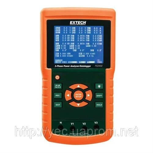 Extech PQ3450 - Трехфазный анализатор мощности/регистратор данных Extech PQ3450 - Трехфазный анализатор мощности/регистратор данных