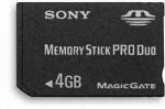 Карта памяти Sony Memory stick MSX-4GB pro duo
