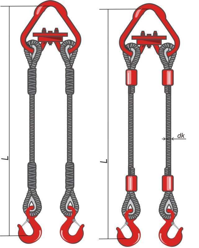 Строп канатный двухветвьевой 2 СК