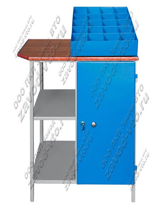 Стол-тумба для инструментов ТПМ-09-02 со съемным ящиков для метизов