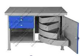 Верстак слесарный с выдвижными колчанами и ящиками ВСM-01