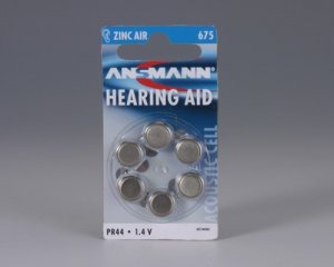 Батарейки для слуховых аппаратов ANSMANN Zinc-Air 675