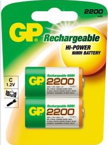 Бытовые аккумуляторы GP C 2200 mAh NiMh