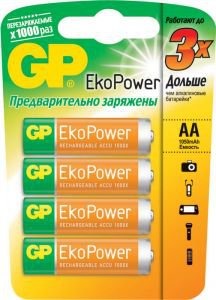 Аккумуляторы пальчиковые GP 100AAHCBEP-CR4 40/400