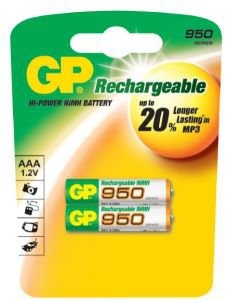 Аккумуляторы бытовые GP AAA 950 mAh Ni Mh