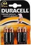Батарейки пальчиковые DURACELL LR6-4BL BASIC (80/240/20400)