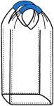 Контейнер мягкий Биг-бэг 85х85х100, 2 стропы, плотность 70г/м2, с разгрузочным люком