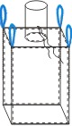 Контейнер мягкий Биг-бэг (МКР) 80х80х160, 4 стропы, плотность 160г/м2, с загрузочным люком