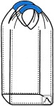 Мешок, мягкий контейнер 95х95х150, 2 стропы, плотность 160г/м2