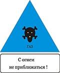Знак обустройства газопроводов С огнем не приближаться!