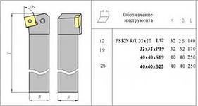 Резец токарный проходной PSKN