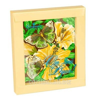 Шоколадная открытка Райские бабочки В.ШКг549.100-вп