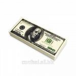 Стопка шоколадных банкнот 100 долларов- подарок для банкира ШСб15.240 автолюбителям!