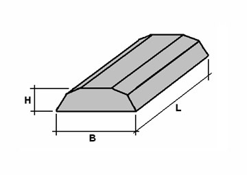 Фундамент ленточный (ГОСТ 13580-85), ФЛ-12.12-1, класс бетона В-10  L=120см, B=118см, H=30см, 780 кг