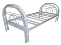 Кровать с металлическими спинками под пружинный матрац