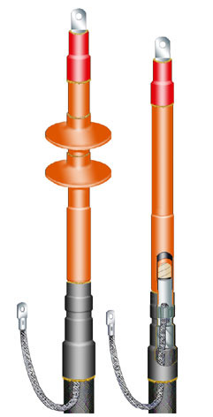 Муфты концевые термоусаживаемые для одножильного кабеля  КВТпО, КНТпО