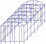 Теплица-каркас под ячеестый поликарбонат: 3.0*4.0*2.2м полуарочная
