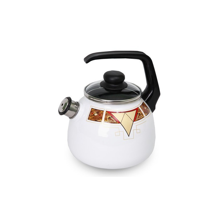 Чайник эмалированный со свистком 2,0 л арт.4с210я Клеопатра