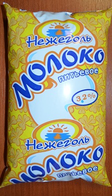 Молоко 3,2%,  поли – пак 1,0 л