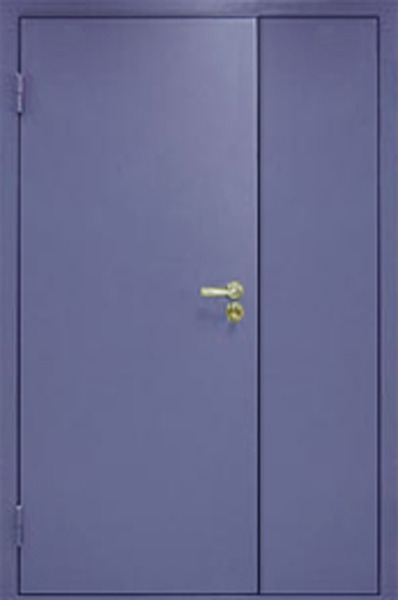 Входная стальная окрашенная дверь с глухой боковой вставкой №4