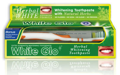 Зубная паста WHITE GLO с зубной щеткой