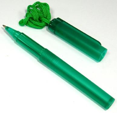Ручка шариковая Сатурн шнур зеленый