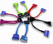 Кабель Thermaltake  IDE XRound cable ATA133/100/66 (3 connectors), 48см, Blue