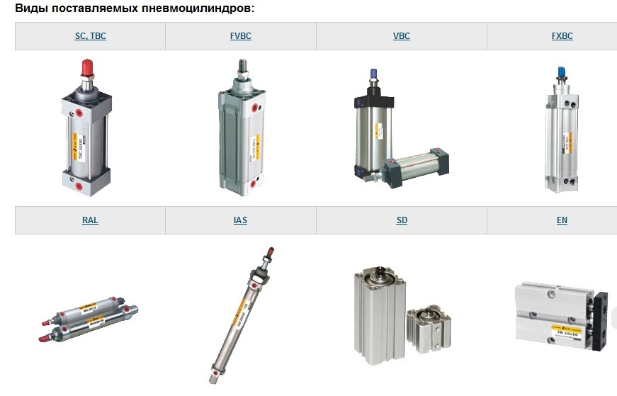 Пневмоцилиндры