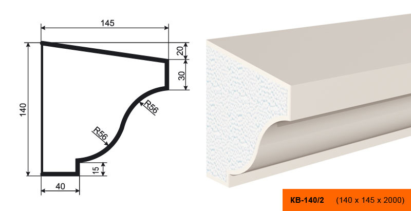 Карниз КВ-140/2