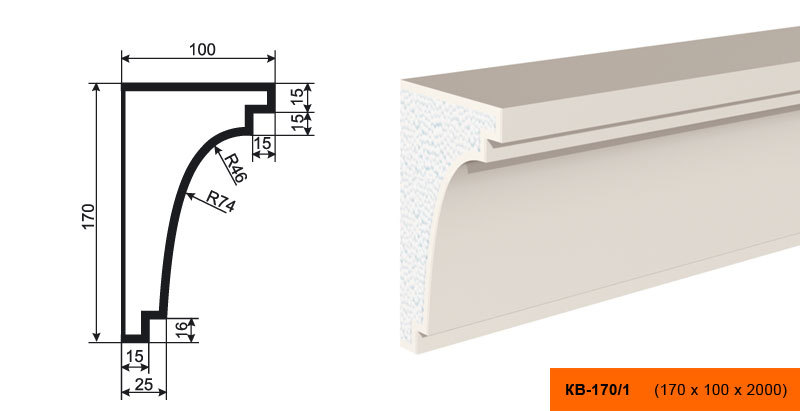 Карниз  КВ - 170/1 (КС-101)