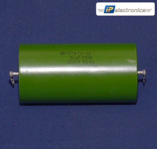 Конденсатор комбинированный с металлическими обкладками К75-10 10мкФ±10% 250В