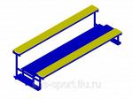Трибуна спортивная 2х-ярусная (10 мест) с деревянными сиденьями