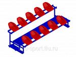 Трибуна спортивная 2х-ярусная (10 мест) с пластиковыми сиденьями