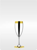 Набор бокалов для шампанского посеребр.с золотым декором, 6 шт.  арт. LS-123-1-DG