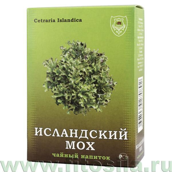 Исландский мох, трава чайный напиток - 25 г. (коробочка)