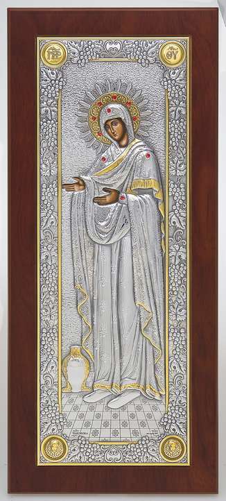 Греческая  серебряная икона Геронтисса (Старица)