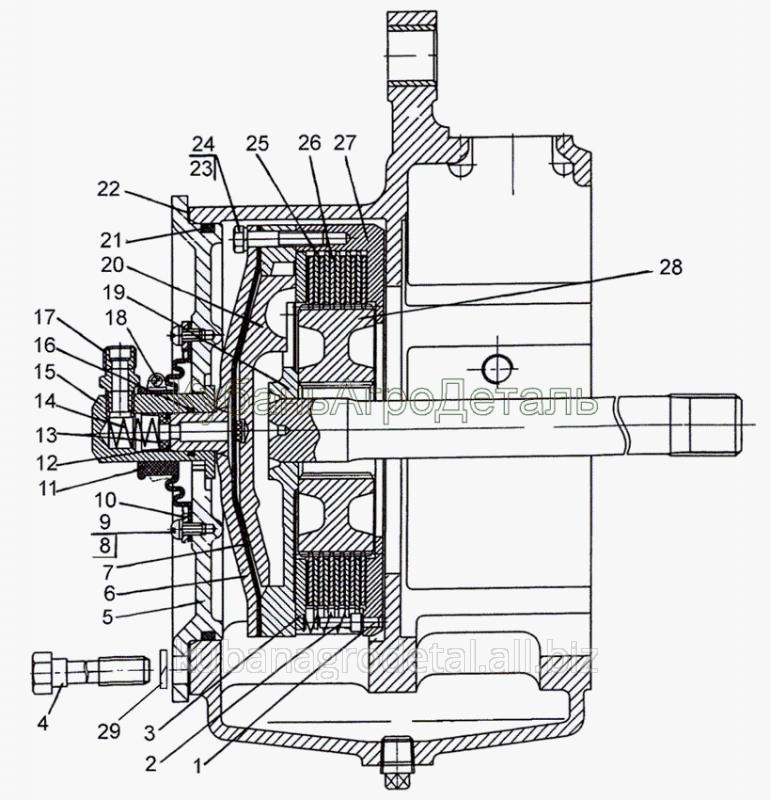 Запчасти для сельхозтехники МТЗ-1021.3 Механизм блокировки дифференциала «мокрого» типа
