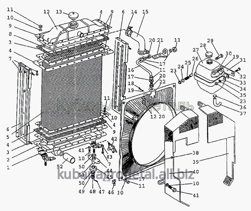 Запчасти для сельхозтехники МТЗ-1222/1523 Радиатор водяной