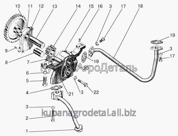 Запчасти для сельхозтехники МТЗ-822 Масляный насос и приемник масляного насоса