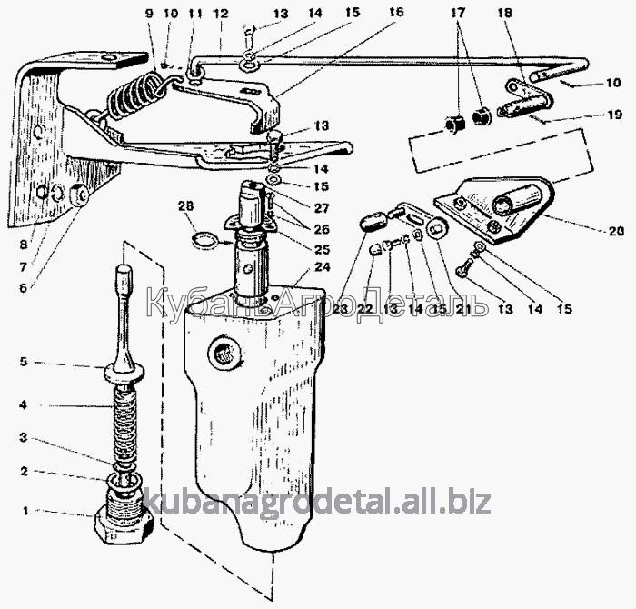 Запчасти для сельхозтехники МТЗ-900 Датчик блокировки. Арматура датчика блокировки