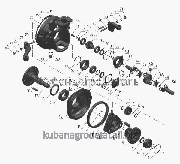 Запчасти для сельхозтехники МТЗ-920.4/952.4 Редуктор конечной передачи переднего ведущего моста