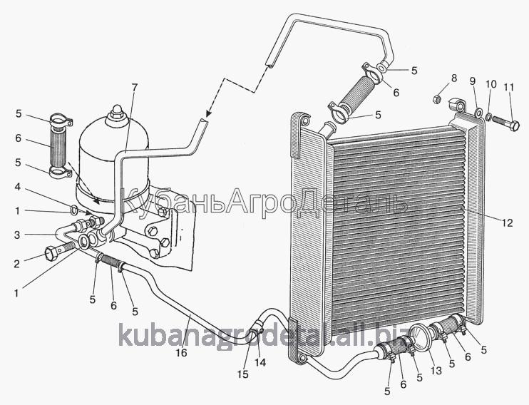 Запчасти для сельхозтехники МТЗ-923 Масляный радиатор