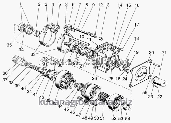 Запчасти для сельхозтехники МТЗ-822 Вал отбора мощности (BOM)