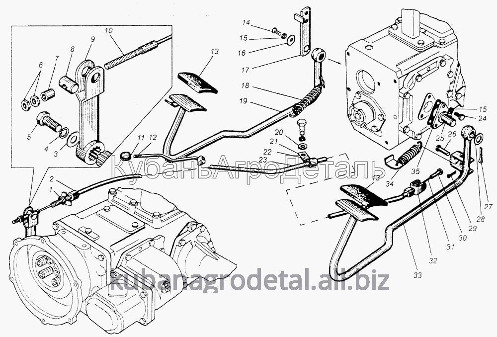 Запчасти для сельхозтехники МТЗ-082 Управление сцеплением 082-1602