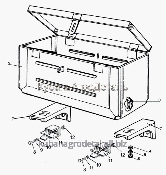 Запчасти для сельхозтехники МТЗ-1021.3 Ящик инструментальный